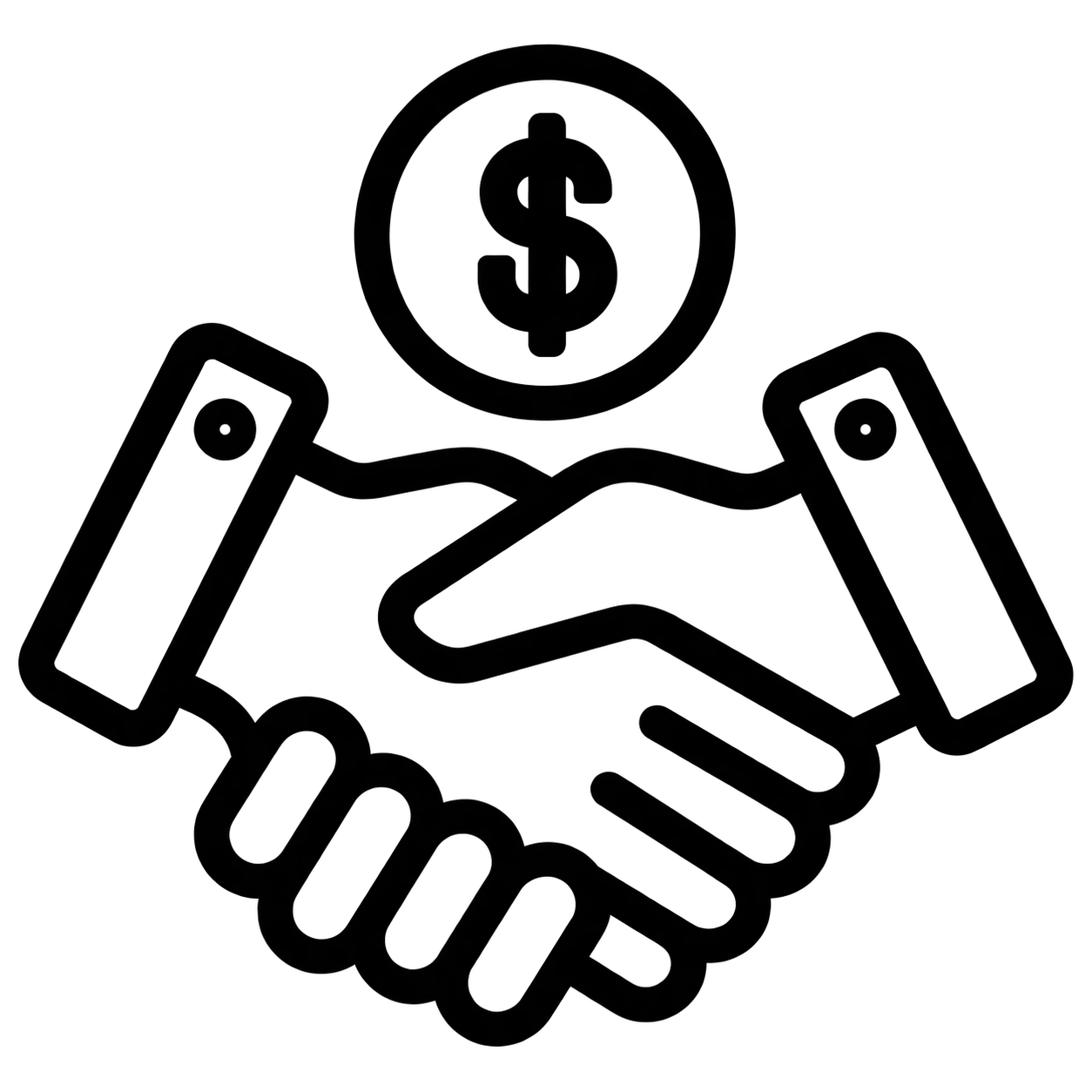 Dollar Sign Handshake Icon